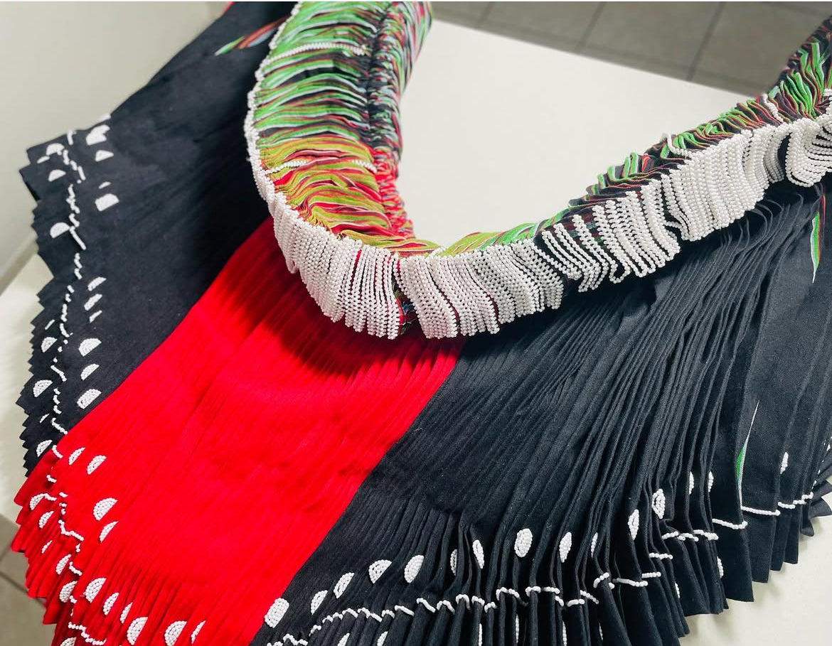 Black and Red Beaded Xibelani