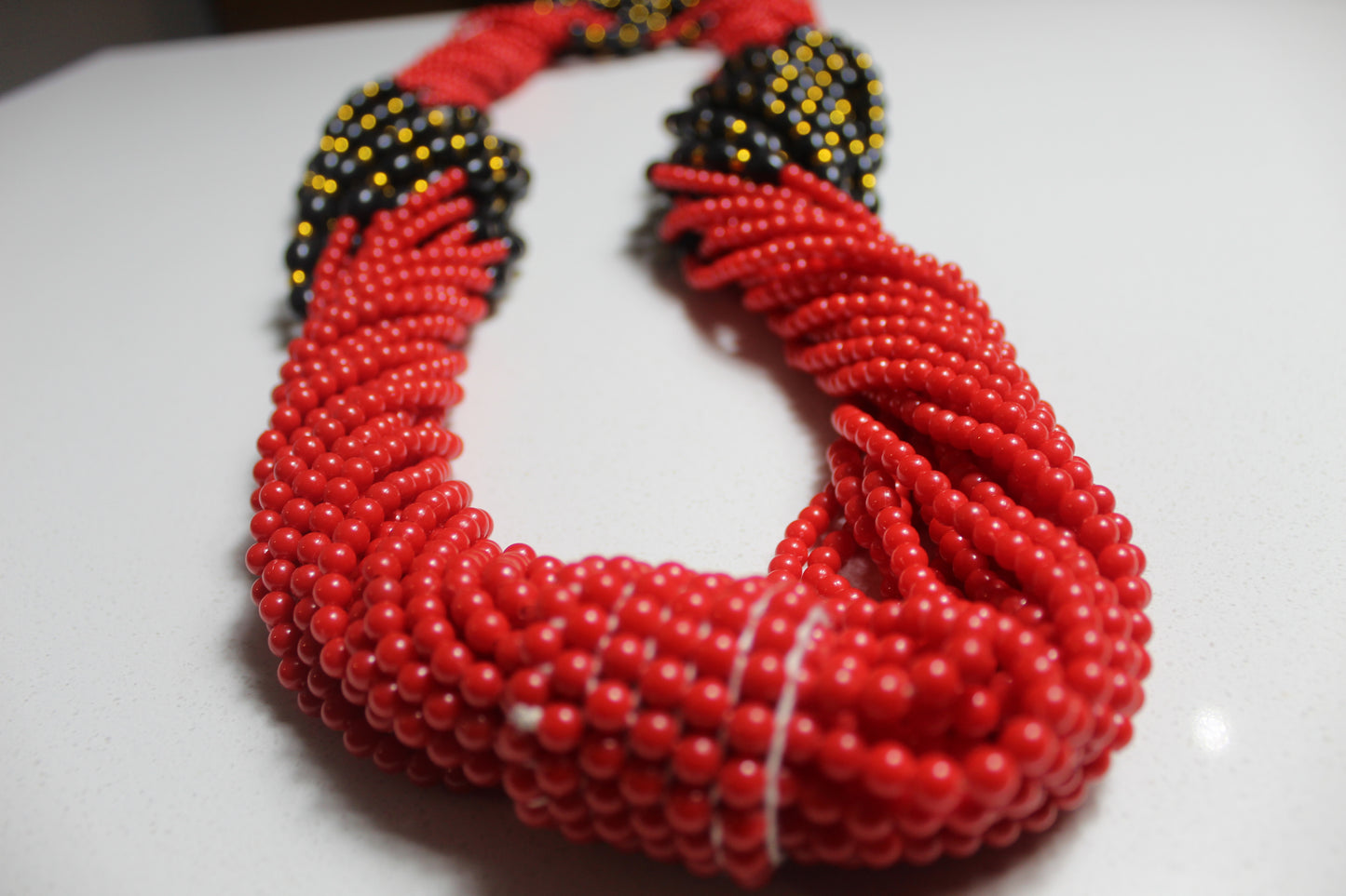 Rental Waist Beads : Red, Black & Gold