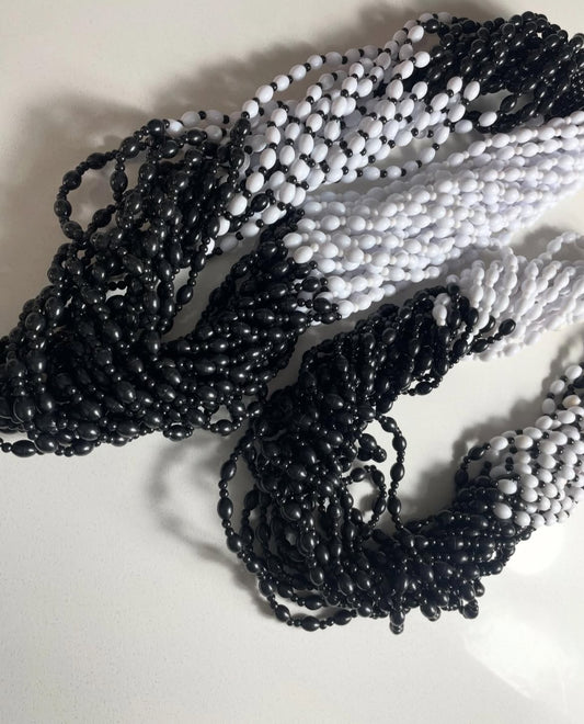 Waist Beads : Black & White