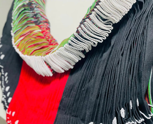 Black and Red Beaded Xibelani