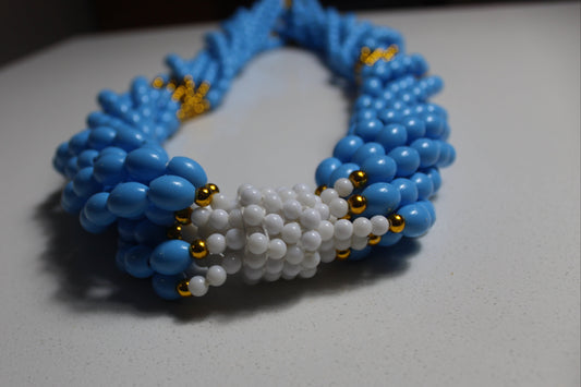 Waist Beads : Blue & White