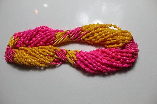 Rental Waist Beades : Pink & Yellow