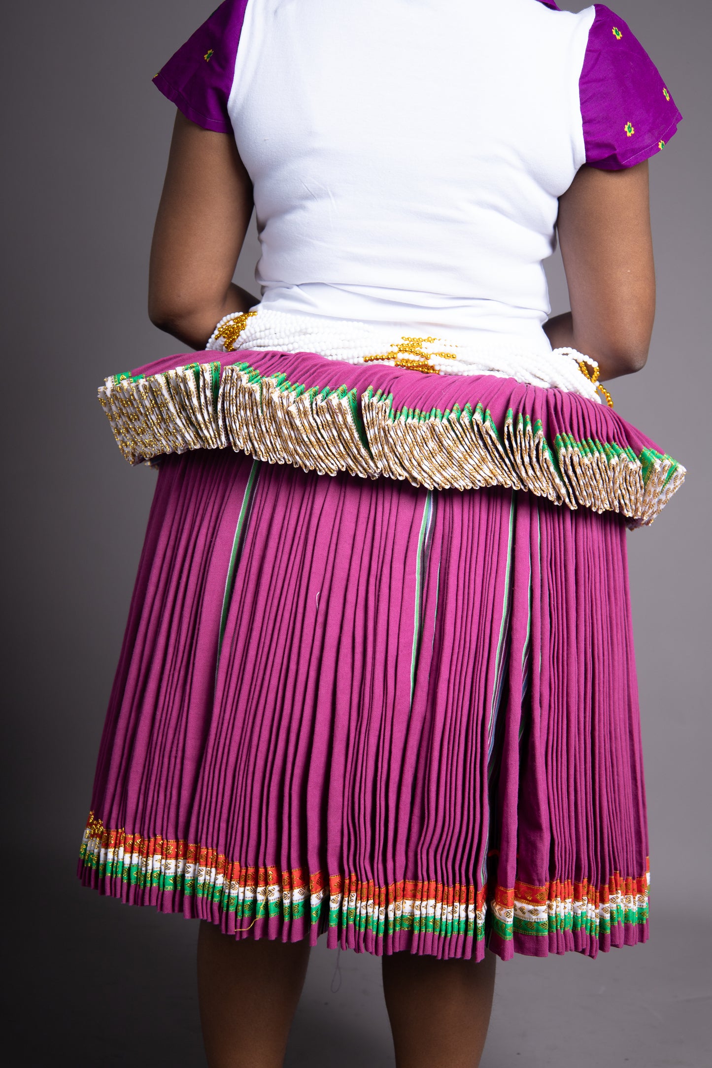 Waist Beads : White & Gold