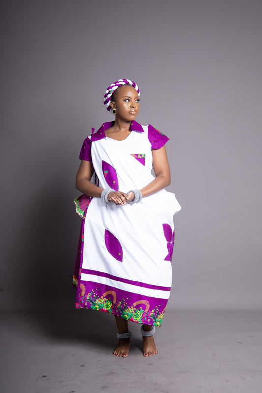Full Bridal Set : Flower Purple Set & Xibelani
