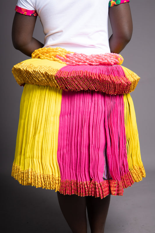Waist Beads : Yellow & Pink