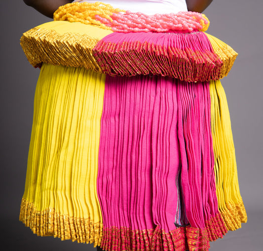 Rental Waist Beads : Yellow & Pink