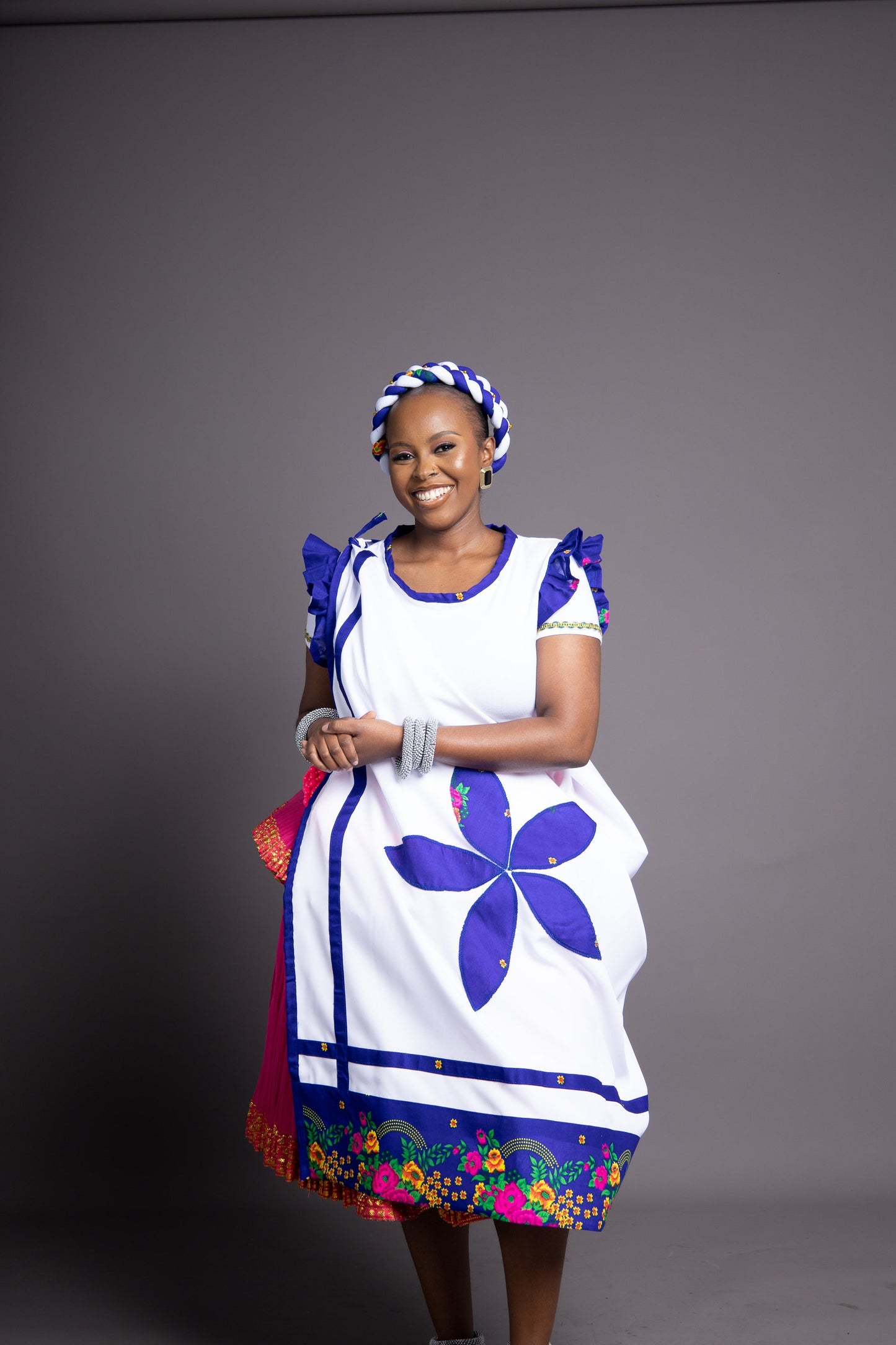 Full Bridal Set : Floral Blue & White