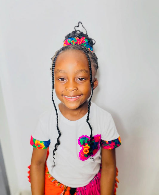 Kids Ncheka, Tshirt & Scrunchie